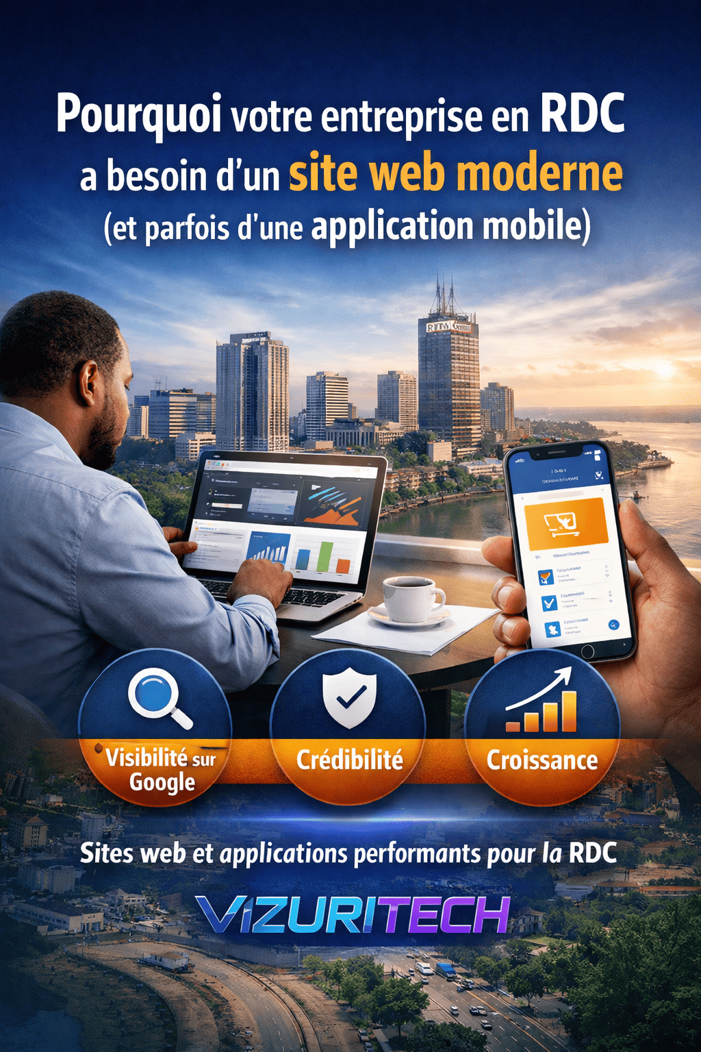 Site web moderne en RDC - Vizuritech